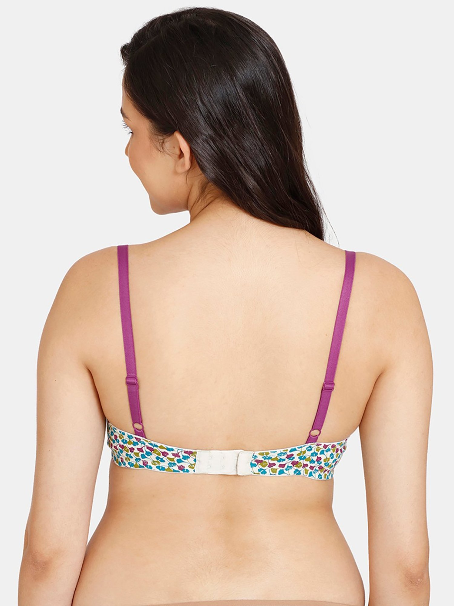 Rosaline by Zivame Multicolor Printed Half Coverage T-Shirt Bra
