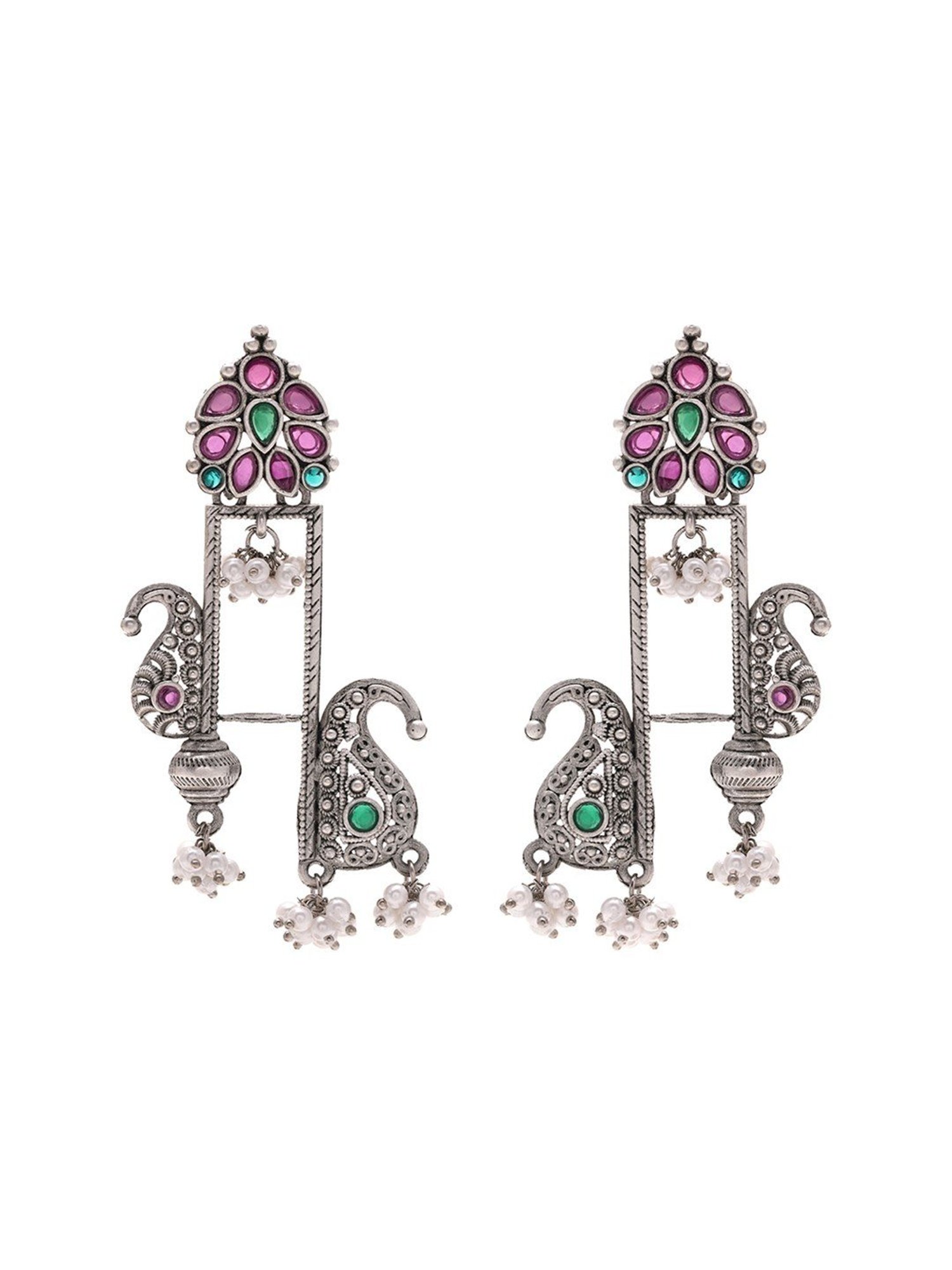 Priyaasi Opulent Ruby Dangler Earrings