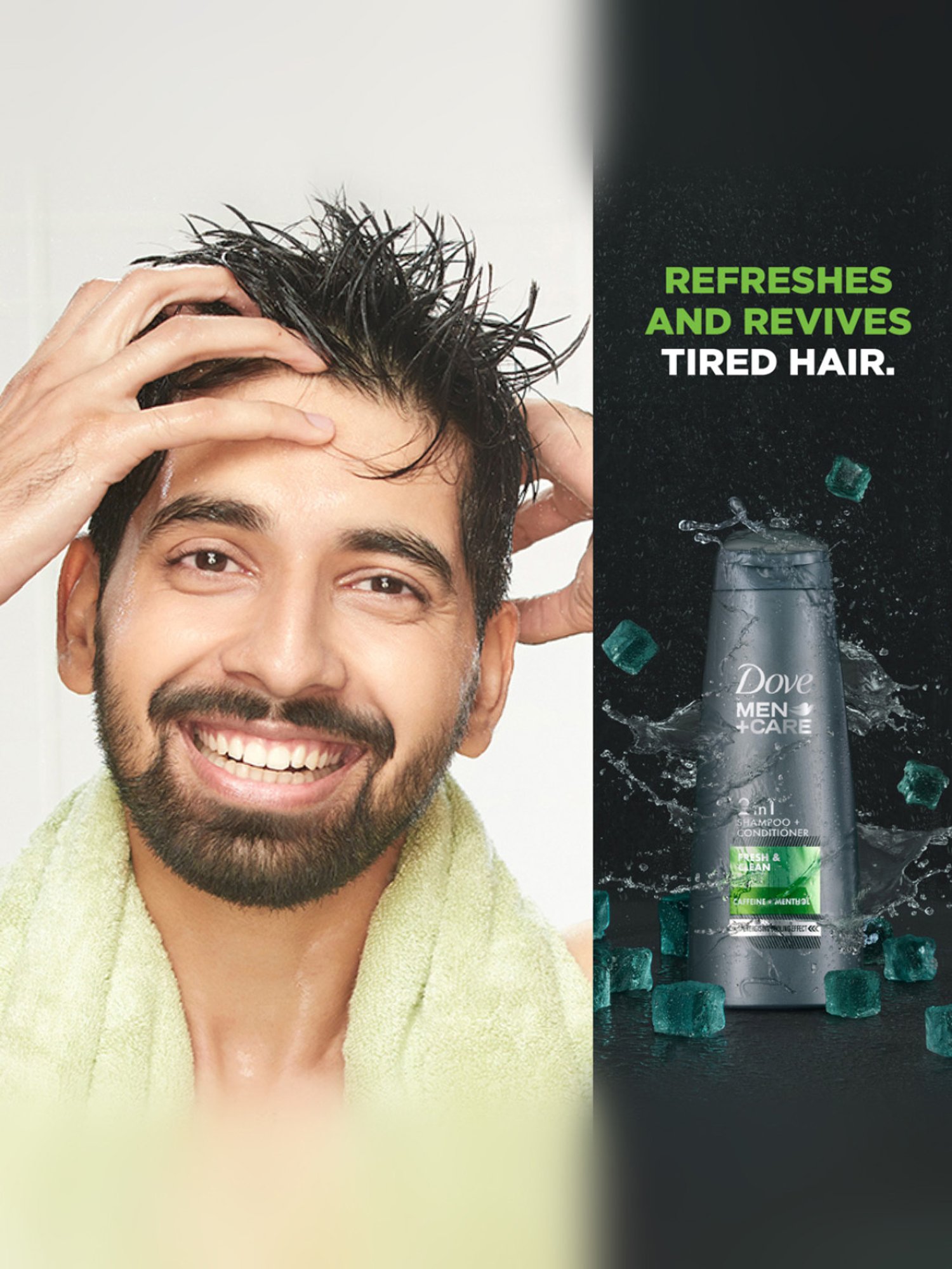 Dove Men+Care Fresh & Clean 2 in 1 Shampoo+Conditioner - 180 ml