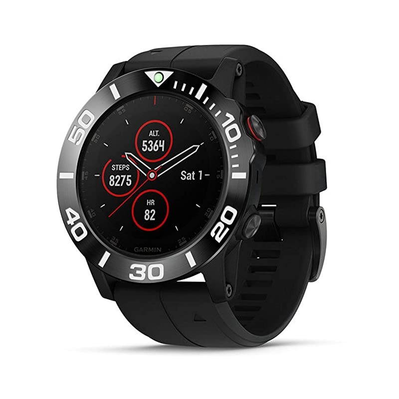 Stainless Steel Bezel Ring Compatiable with Garmin Fenix 5X Plus Bezel Ring Adhesive Cover Anti Scratch & Collision Protector for Garmin Watch Accessory (Silver-Not Fit Fenix 5 / 5X)