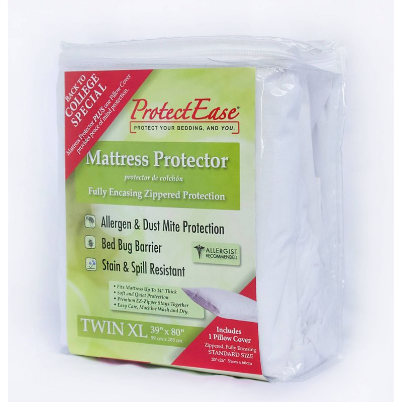 Bed Pillow Protector (Euro) White - Allerease