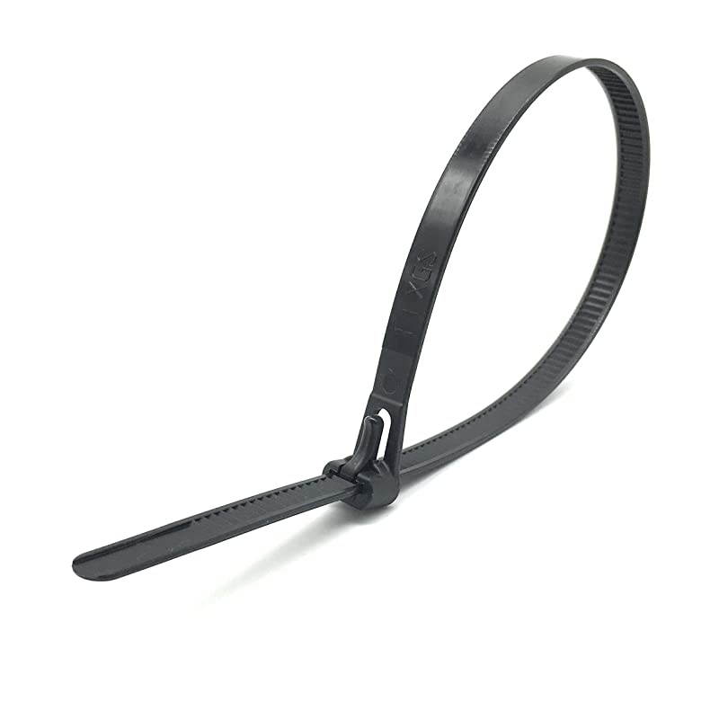 100 Pcs Reusable Releasable Adjustable Nylon Cable Zip Ties14 InchBlack
