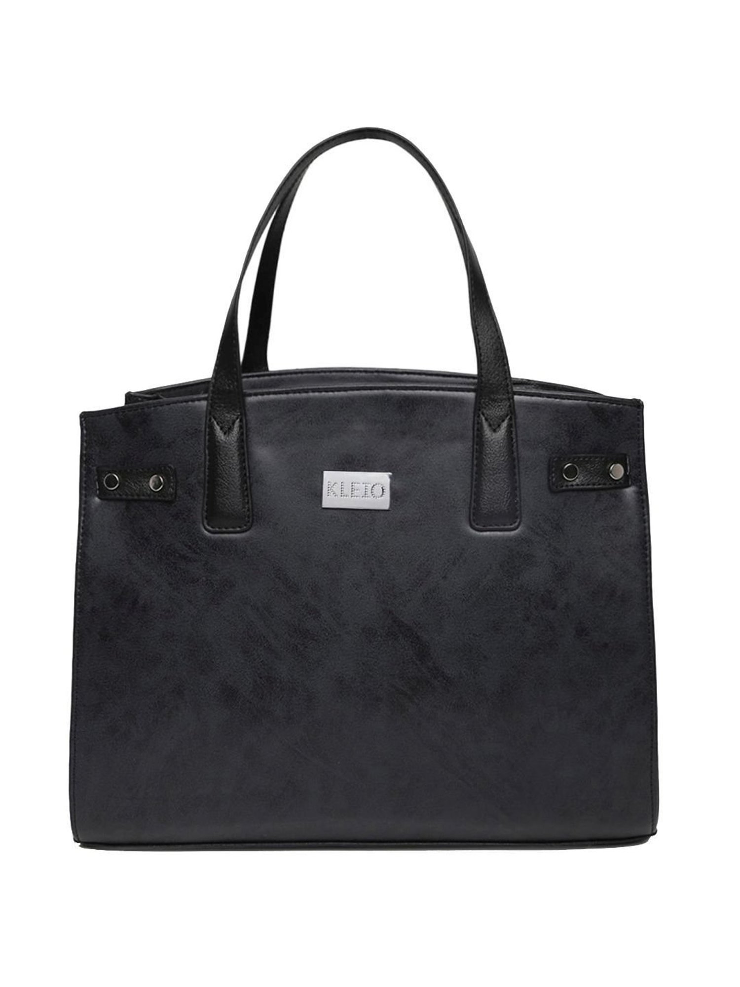 Tohl Avon Black Solid Medium Handbag