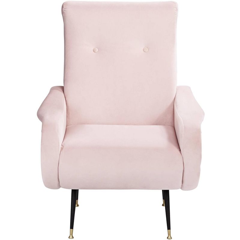 55 Downing Street Martini Pink Velvet Tufted High-Back Armchair