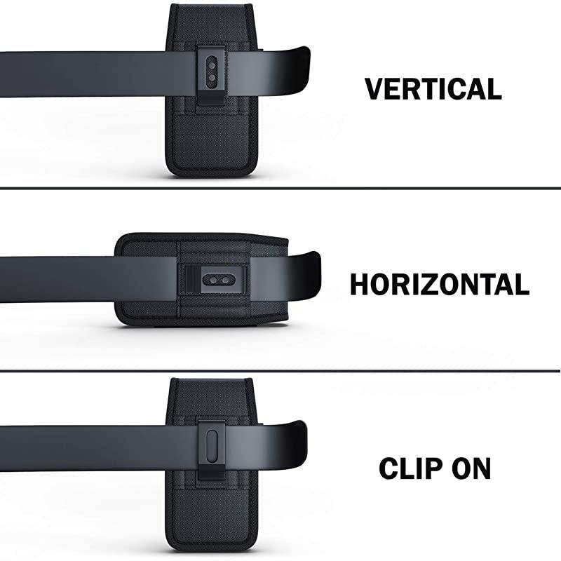 Phone Holster for iPhone XS Max, iPhone 11 Pro Max Belt Holder Rugged Tactical Cell Phone Holster Pouch Case w/ Belt Holster Clip Fits iPhone XS Max/11 Pro Max/8 Plus/7 Plus/6S Plus with Case on