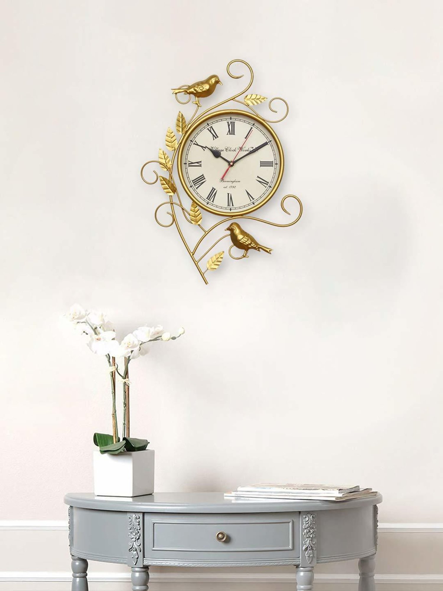 CHRONIKLE Classic Gold Iron Wall Clock