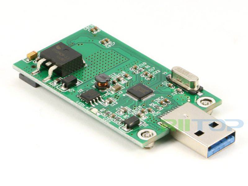 mSATA SSD to USB Converter Adapter Card External USB 3.0 to mSATA SSD Mini SATA SSD Reader (No need cable) Module Board UASP ASM1153E Chpset Hi Speed 5Gb