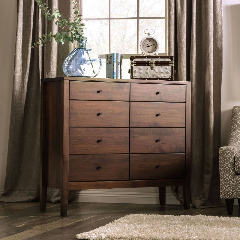 Myandra Solid Maple Wood 8 Drawer Chest Espresso - HOMES: Inside + Out