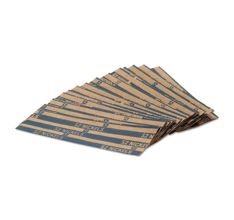 Coin-Tainer Flat Coin Wrappers Nickels $2 1000 Wrappers/Box 30005