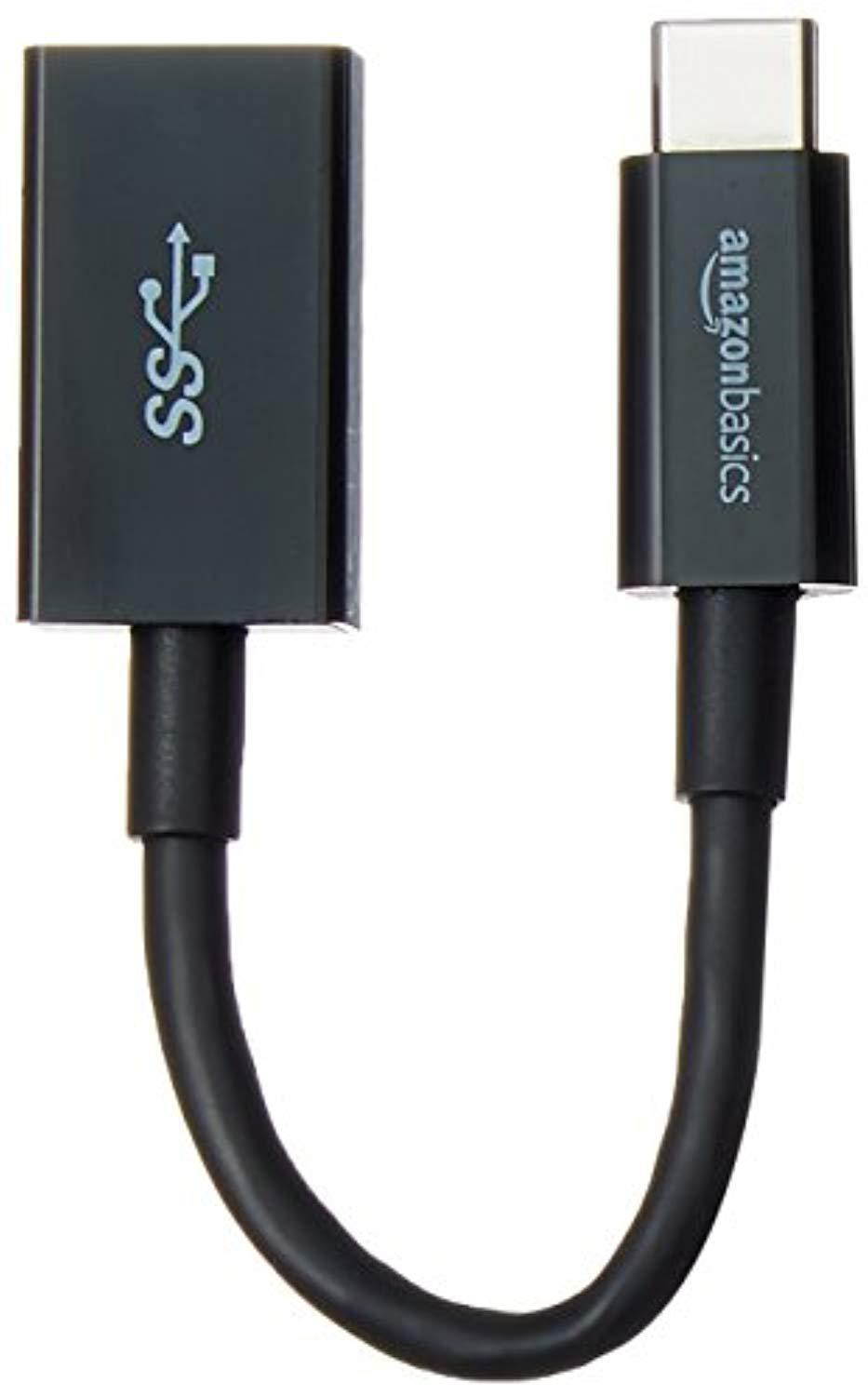 basics usb type-c to usb 3.1 gen1 female adapter cable - black