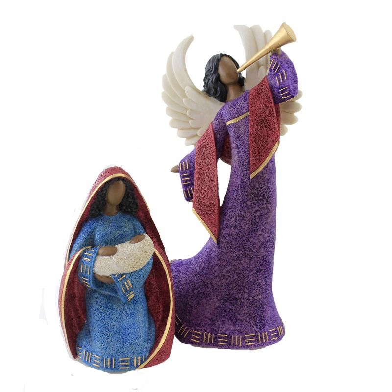Black Art 11.5" Nativity Set/7 Mary Joseph Jesus  -  Decorative Figurines