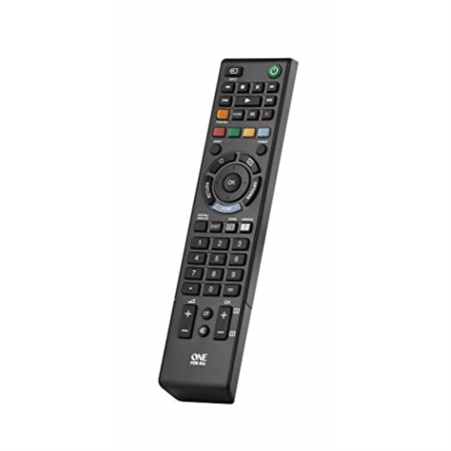 one for all sony tv replacement remote  works with all sony televisions led, lcd, plasma  ideal tv replacement remote control with same functions as the original sony remote  black  urc1812