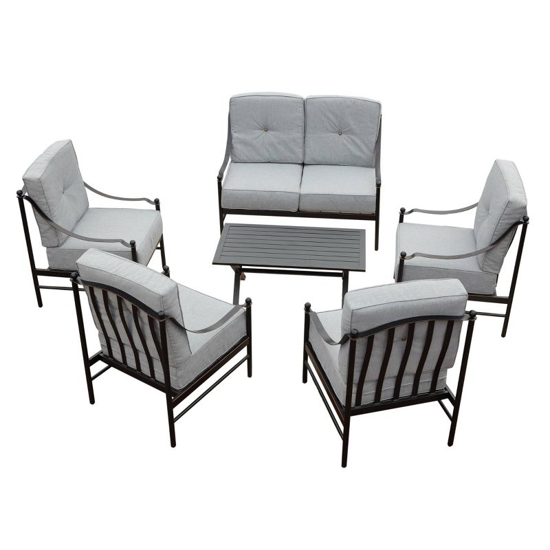 6pc Loveseat Patio Seating Set - Patio Festival