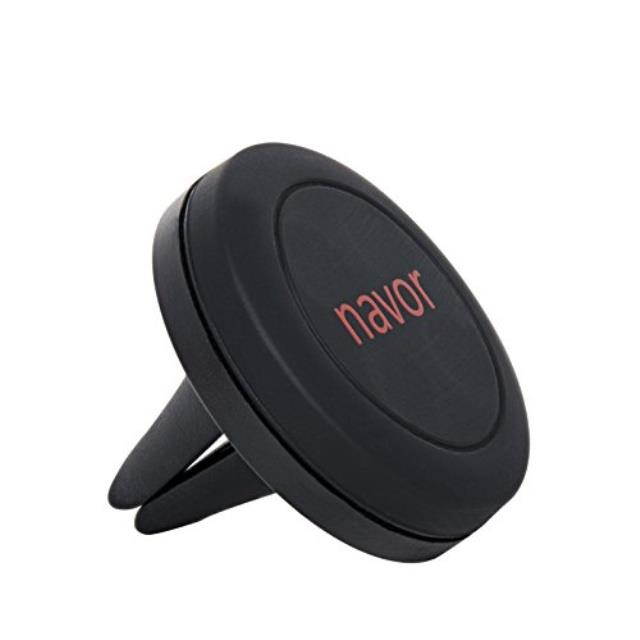 Navor Universal Air Vent Magnetic Car Mount Holder, for Cell Phones and Mini Tablets with Fast Swift-Snap Technology-Black (1 Pack )
