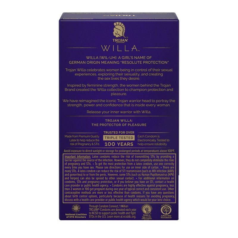 Trojan Willa Ribbed Condoms - 10ct