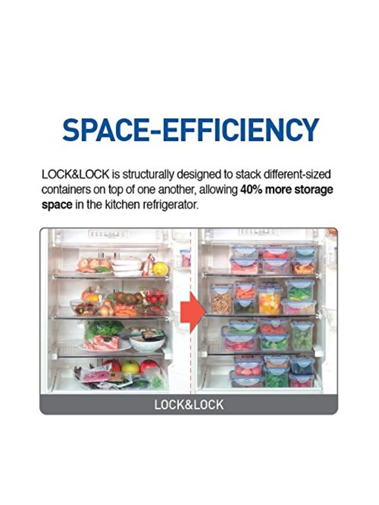 Lock & Lock Transparent Plastic Container - 1.6L
