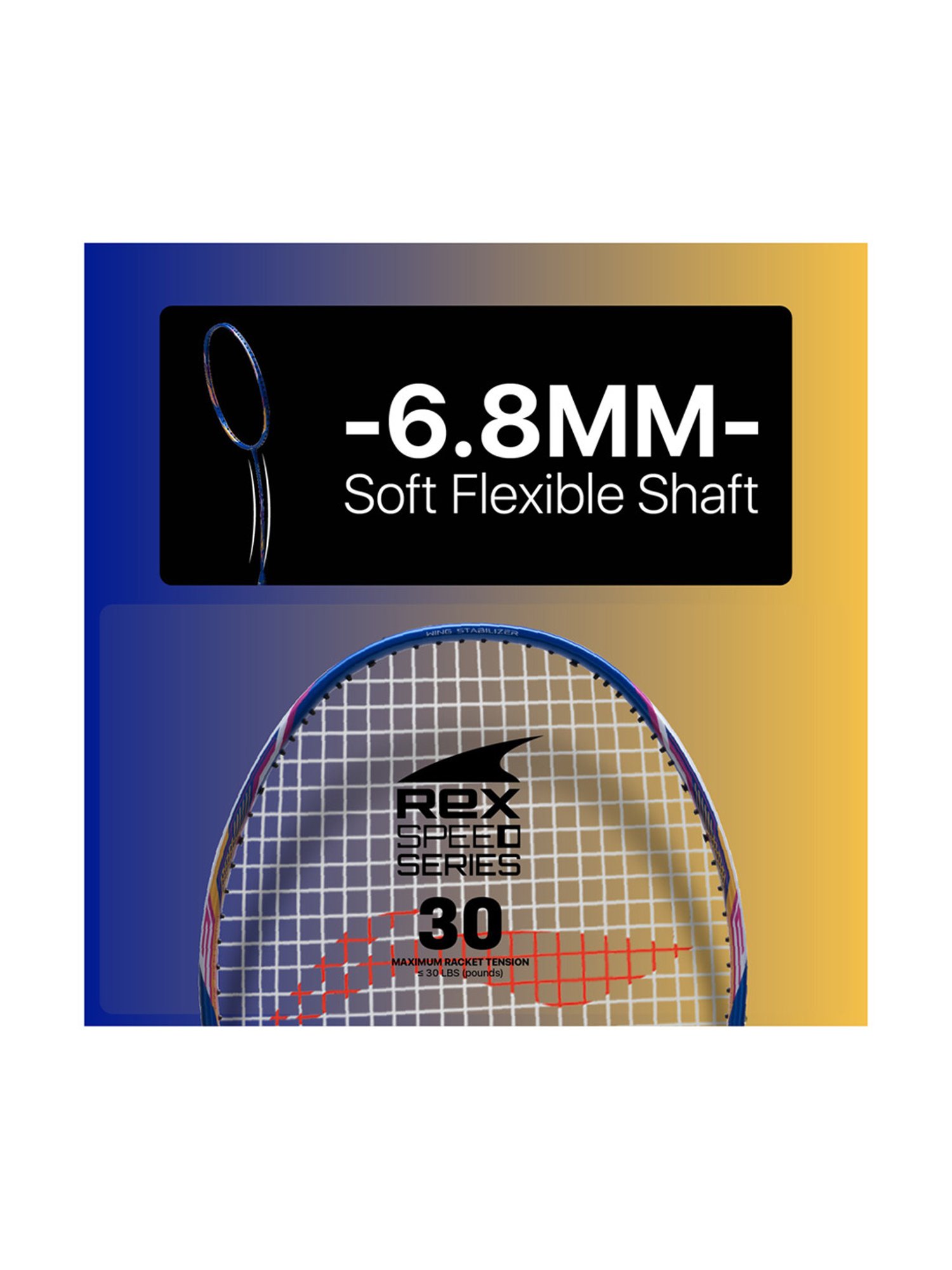 Li-Ning Tectonic 3R Strung Badminton Racket (Blue) Size - Medium