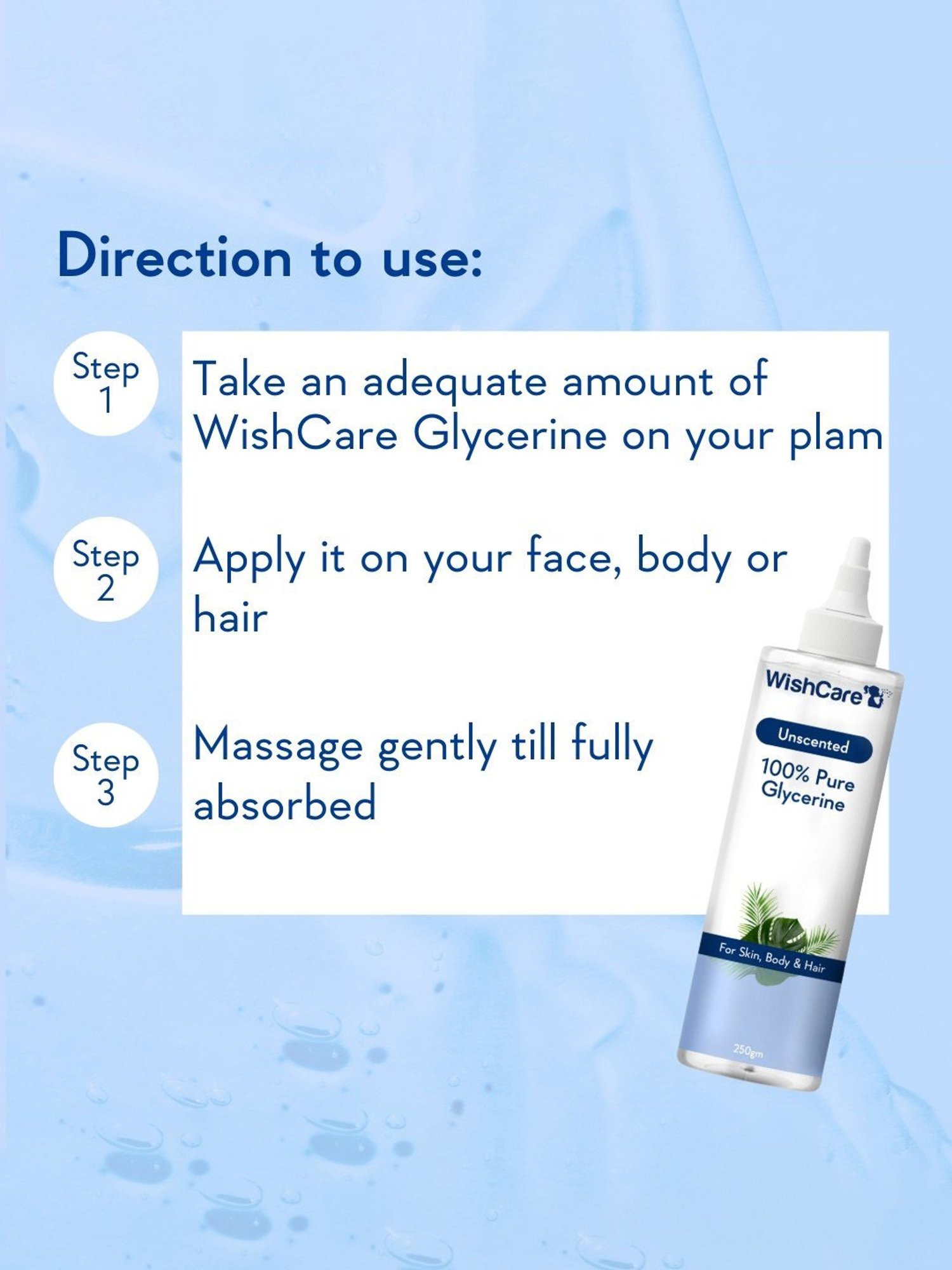 Wishcare Unscented 100% Pure Glycerine - 250 gm