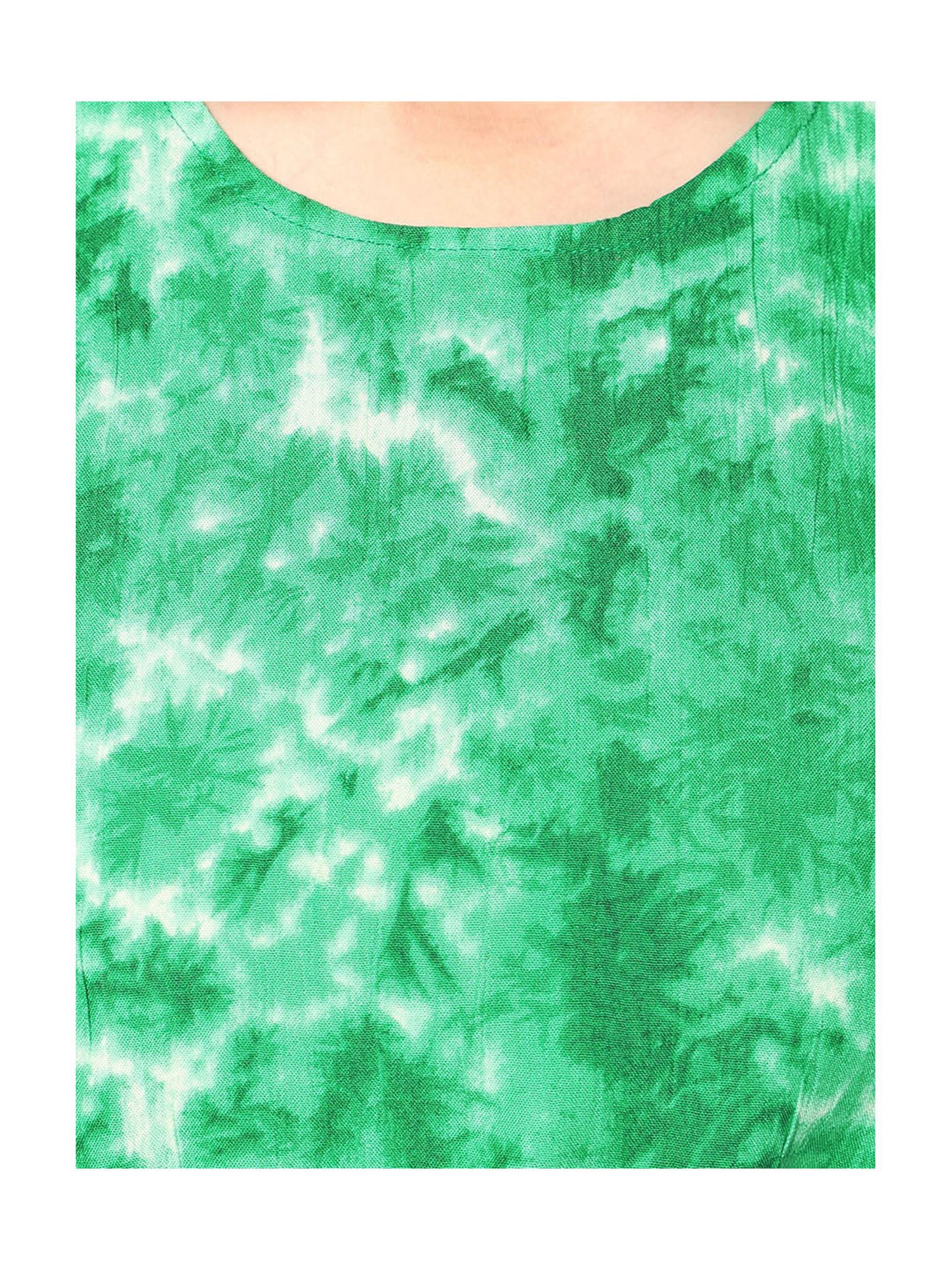 TeenTrums Girls Green Tie & Dye Top