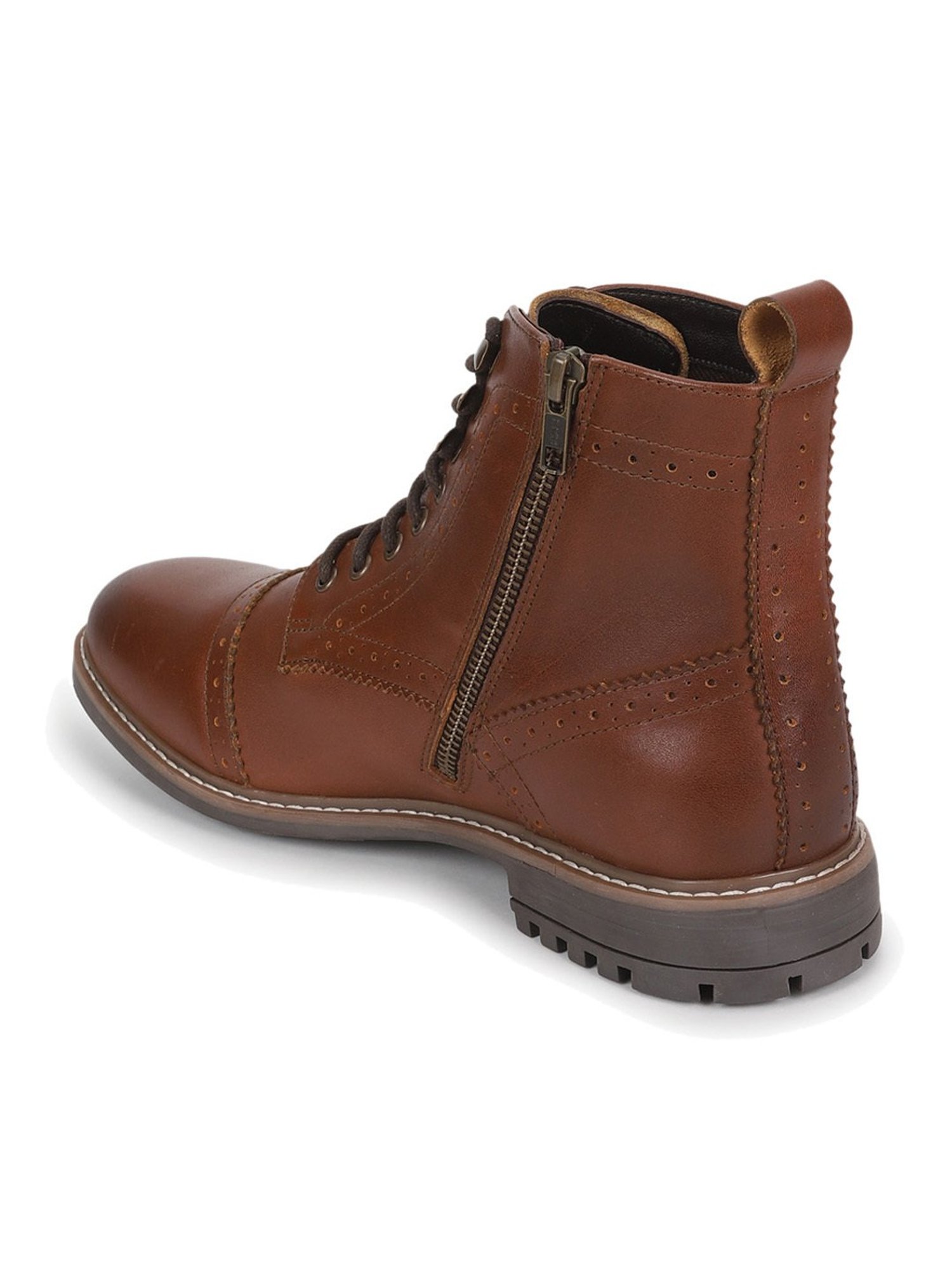 Royal Enfield Men's TORQUE Tan Brogue Boots