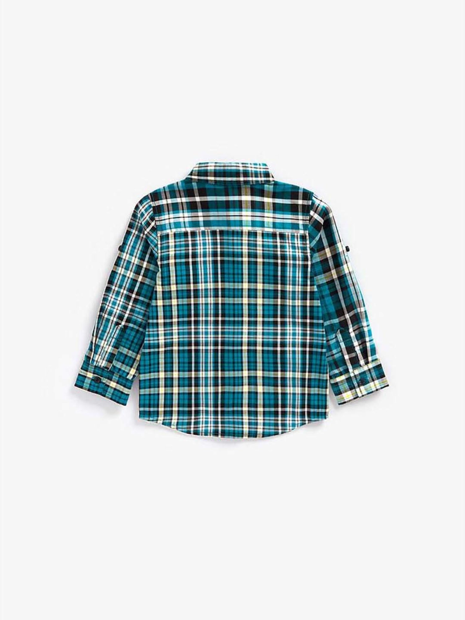 Mothercare Kids Blue Chequered Full Sleeves Shirt