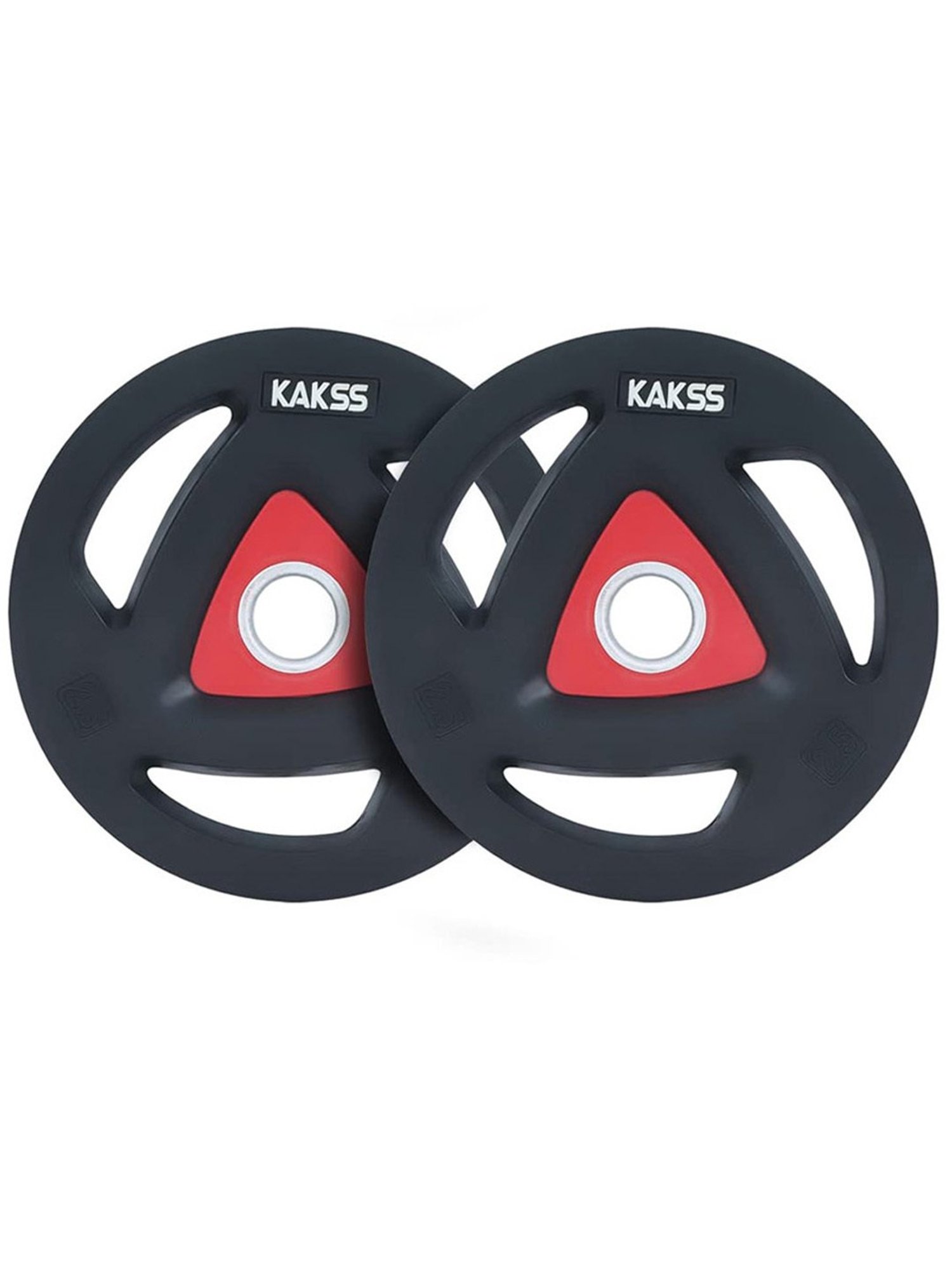Kakss Home Gym Combo Metal Rubber Weight Plates 30mm Hole 5ft Straight Rod Set (Black) Size - 30KG