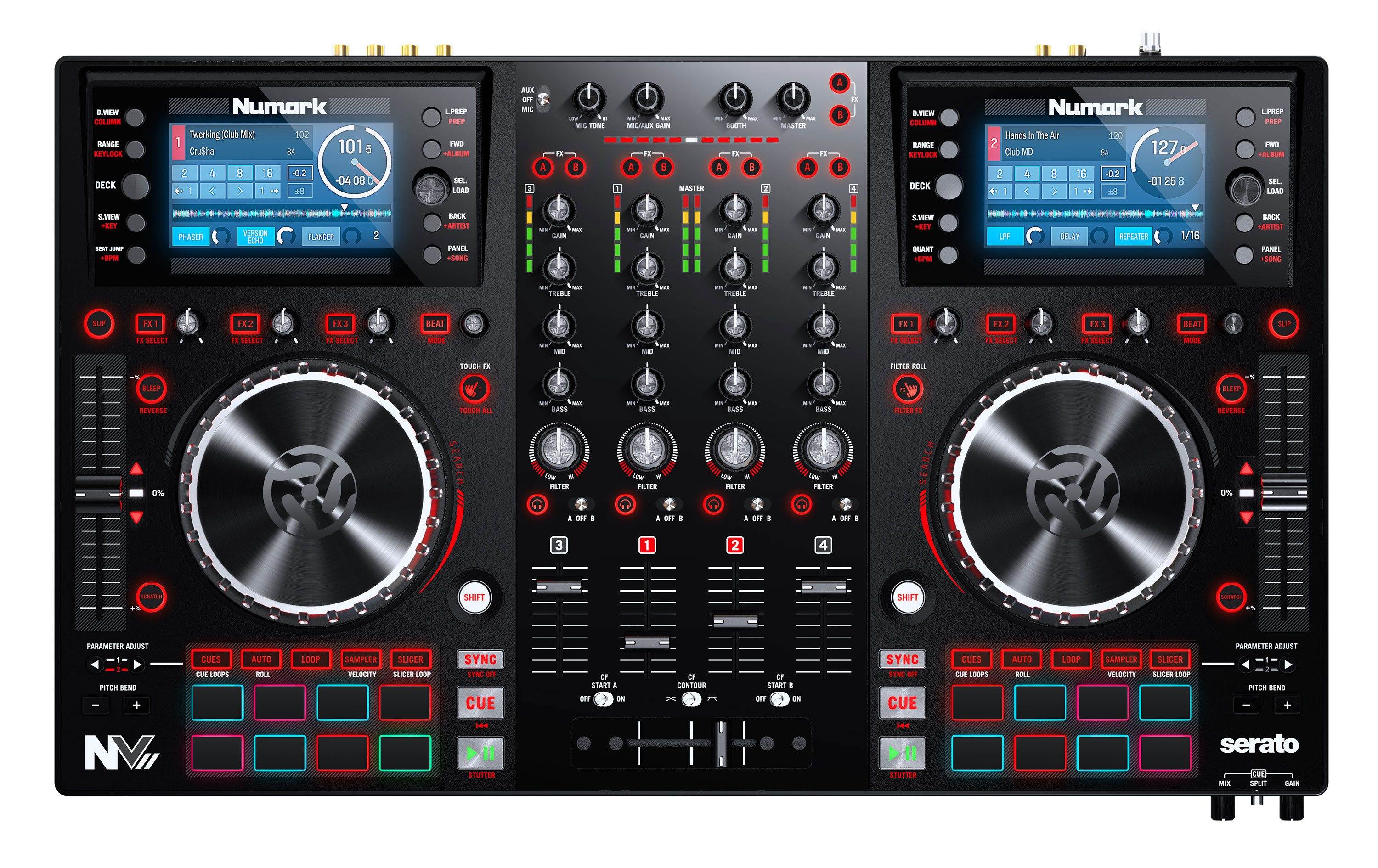 Numark NVII for Serato DJ with Intelligent Dual-Display Screens & Touch-Capacitive Knobs. FREE CASE.