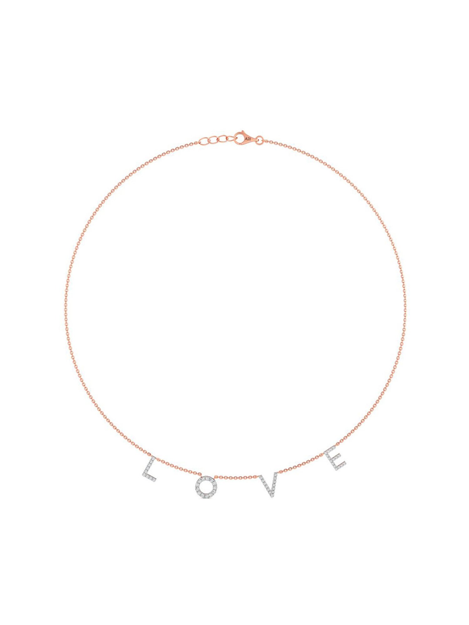 Joyalukkas 18k Rose Gold & Diamond Necklace for Women