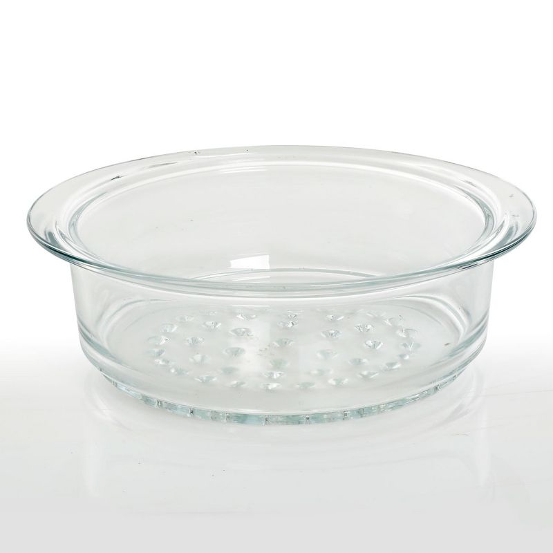 Kenmore Oak Park 5 Quart Enameled Cast Iron Casserole with Lid and Glass Steamer in Blue