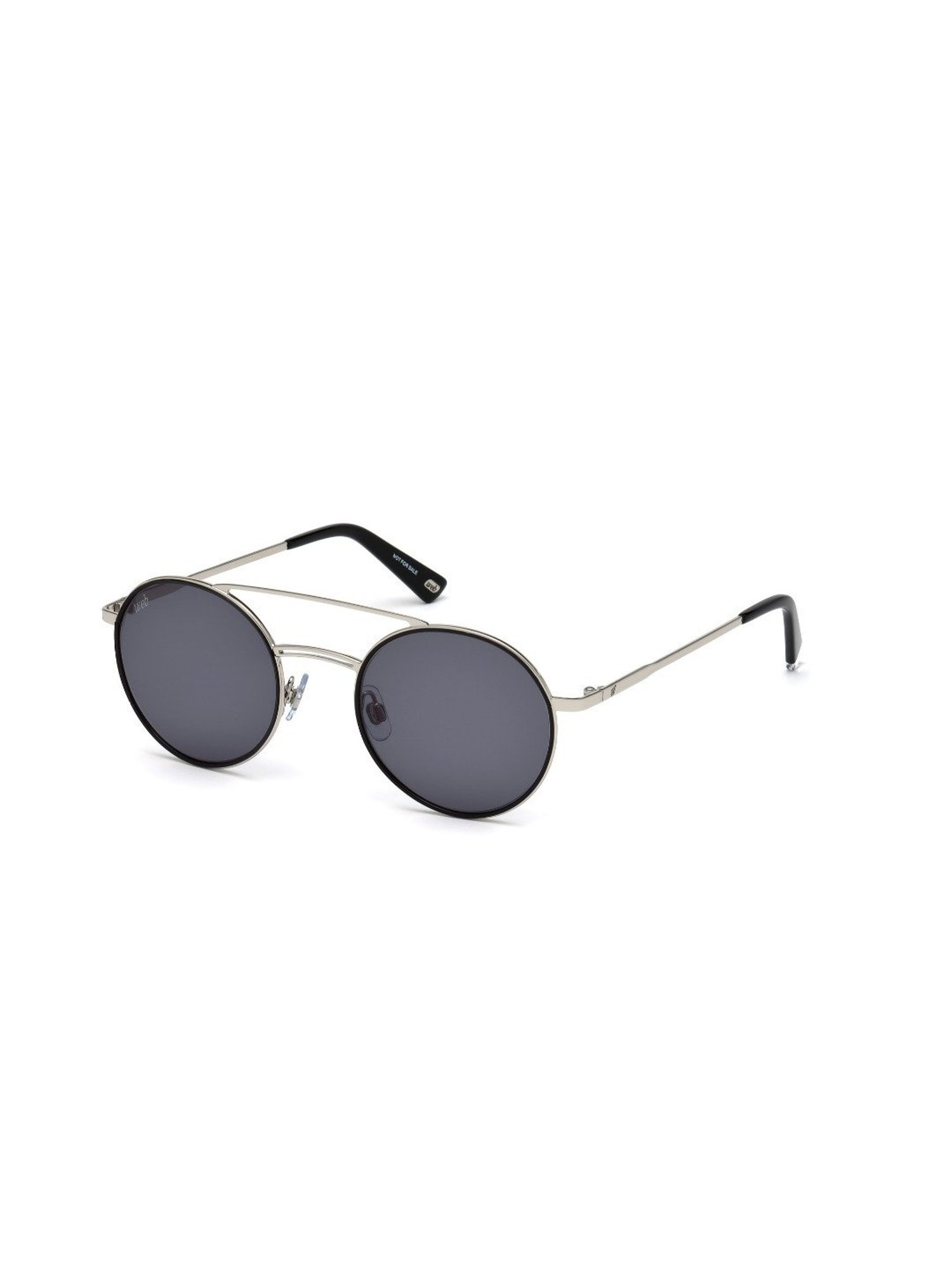 Web Eyewear Grey Round Sunglasses for Women Designed in Italy