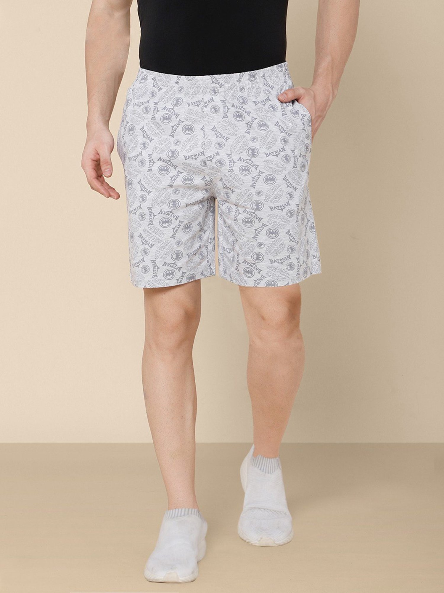 Free Authority Grey Cotton Regular Fit Batman Printed Boxers