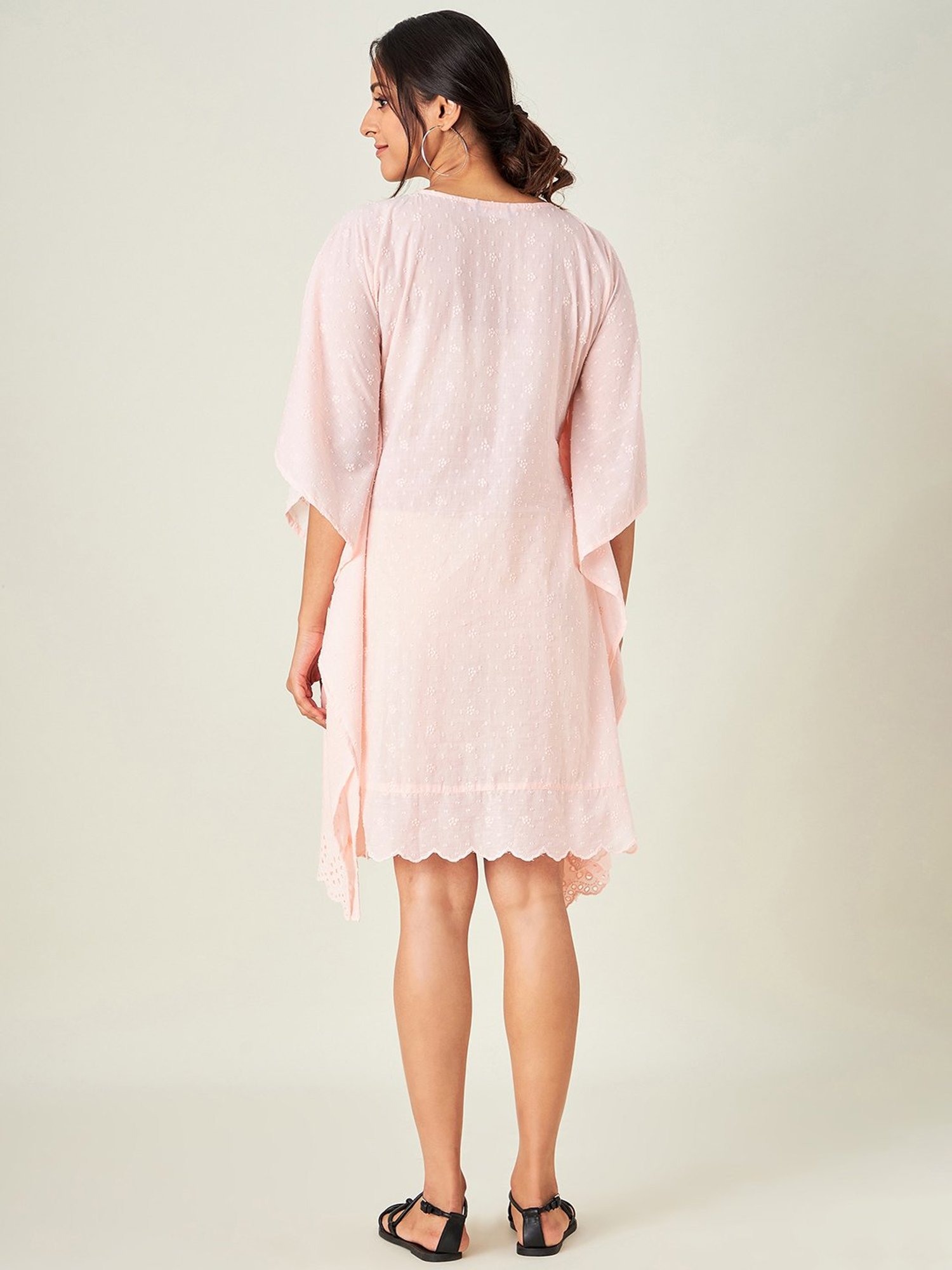 The Kaftan Company Light Pink Kaftan Dress