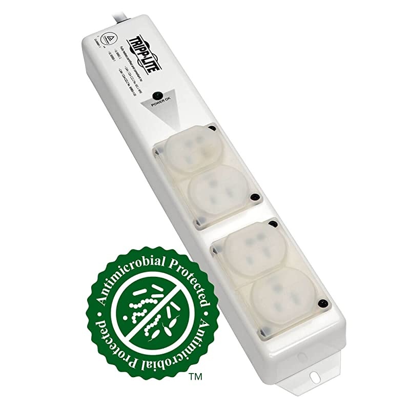 Medical-Grade Power Strip, 4 15A Hospital-Grade Outlets, 15 ft. Cord, UL 60601-1 (PS-415-HGULTRA)