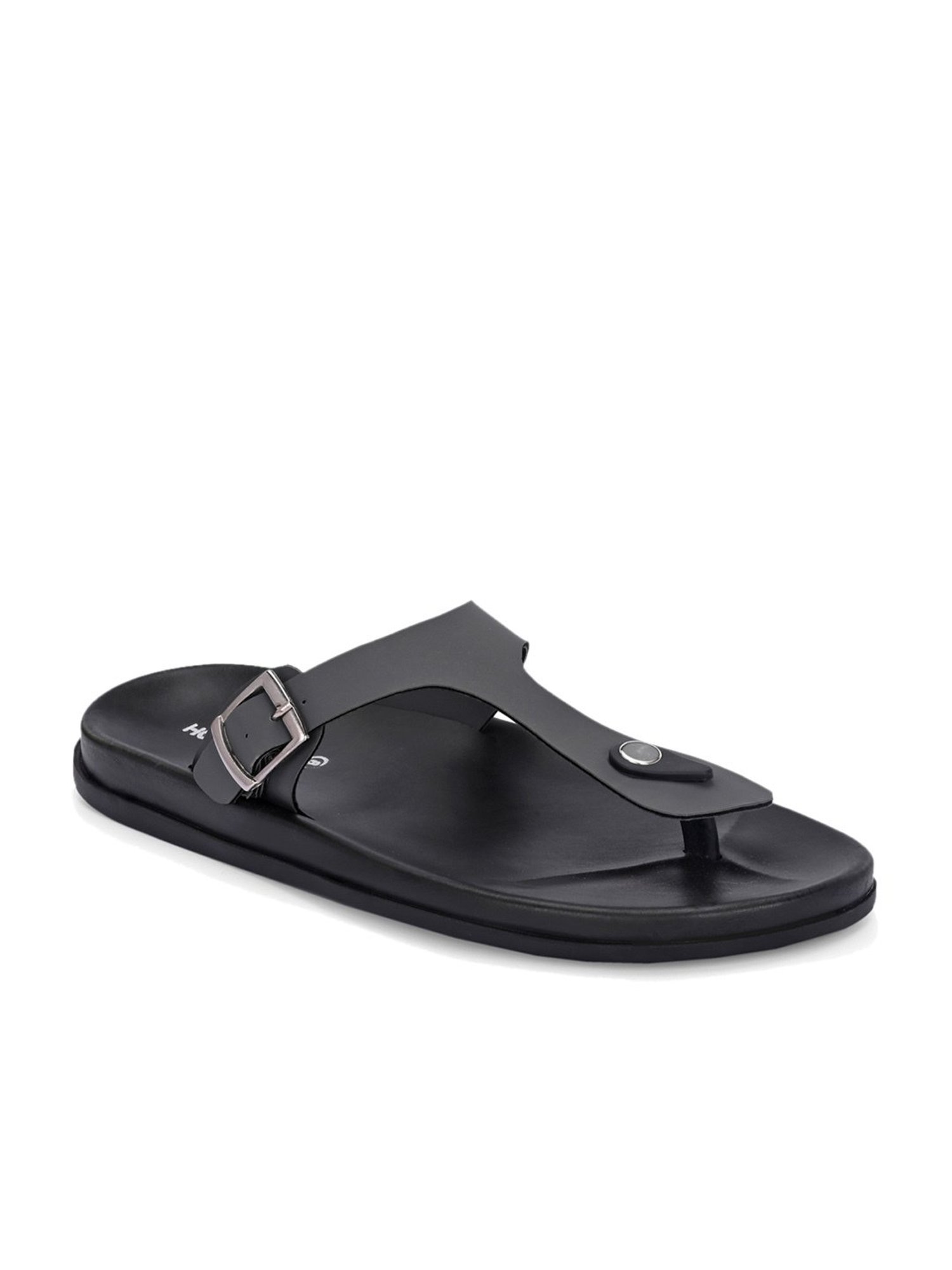 Hoversole Men's Grey T-Strap Sandals