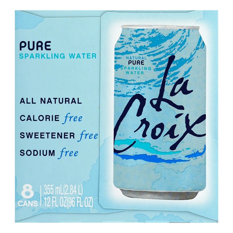 LaCroix Pure Sparkling Water - 8pk/12 fl oz Cans