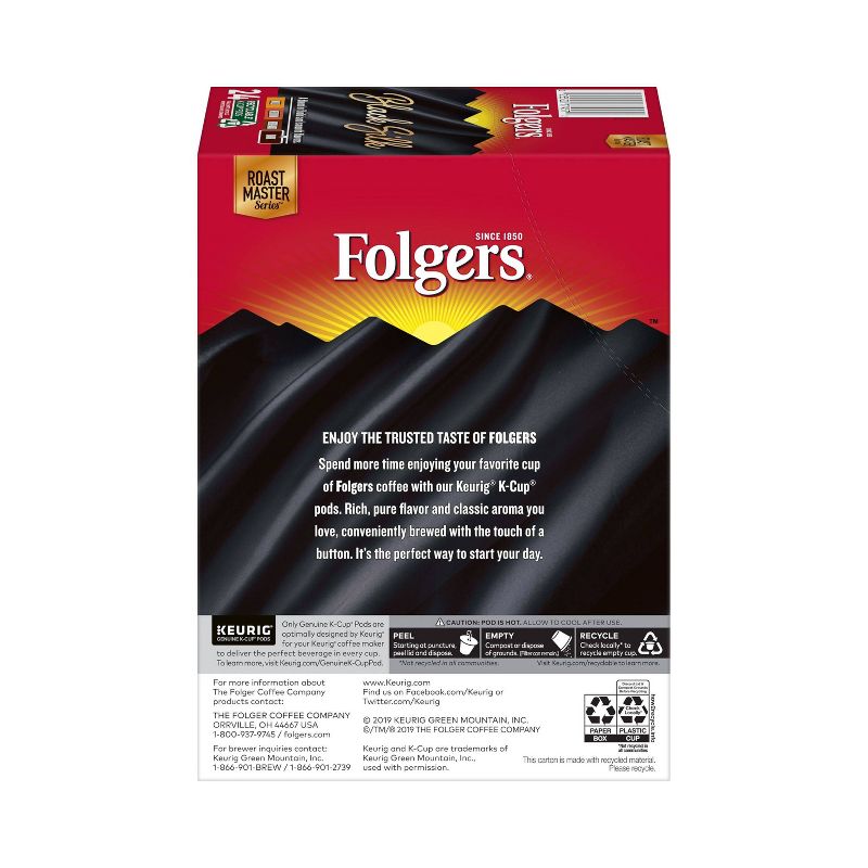 Folgers Black Silk Dark Roast Coffee - Keurig  K-Cup Pods - 24ct