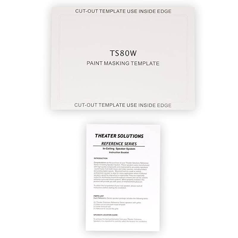 TS80W in Wall 8quot Speakers Surround Sound Home Pair White