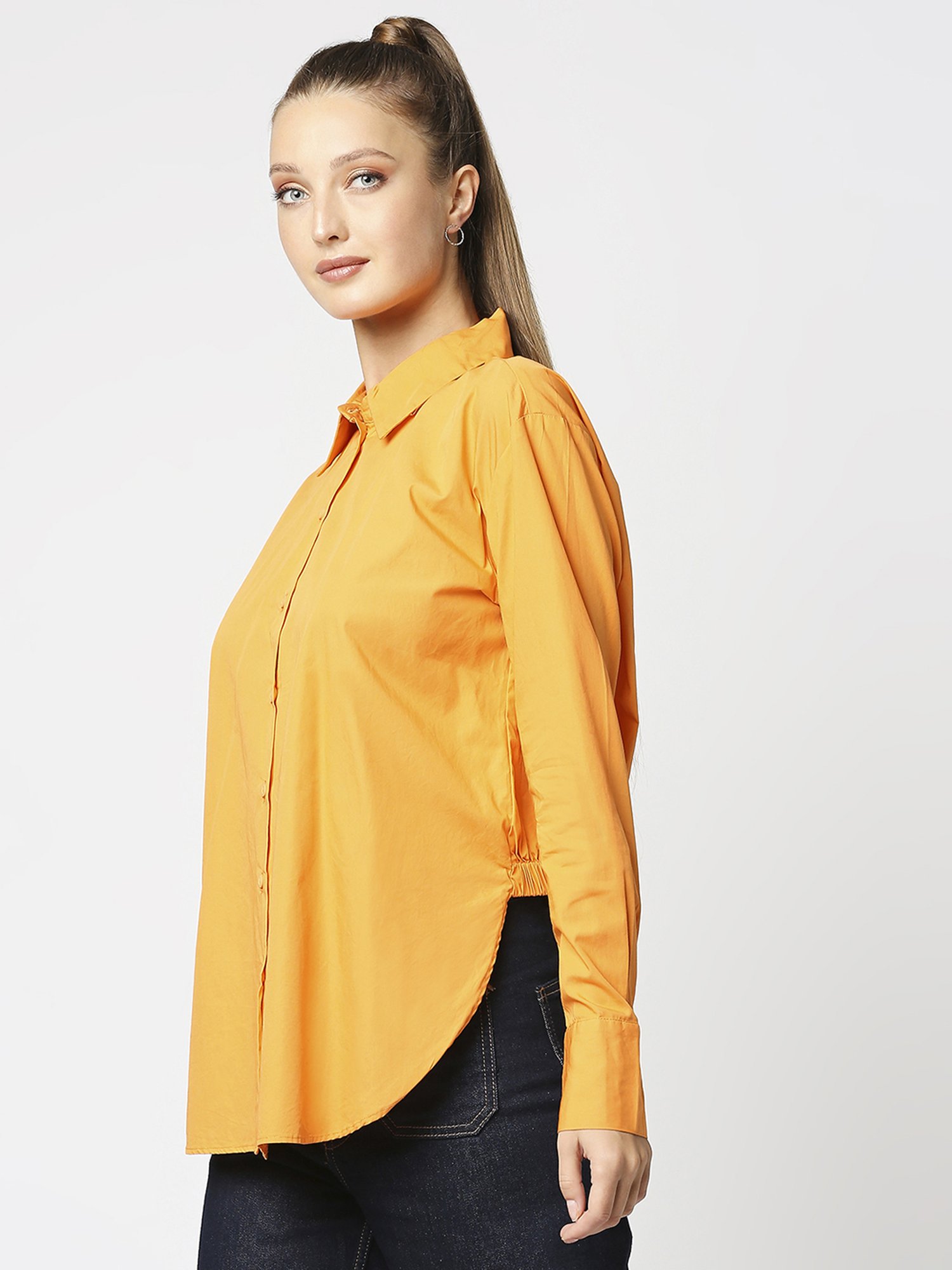 Remanika Orange Pure Cotton Shirt