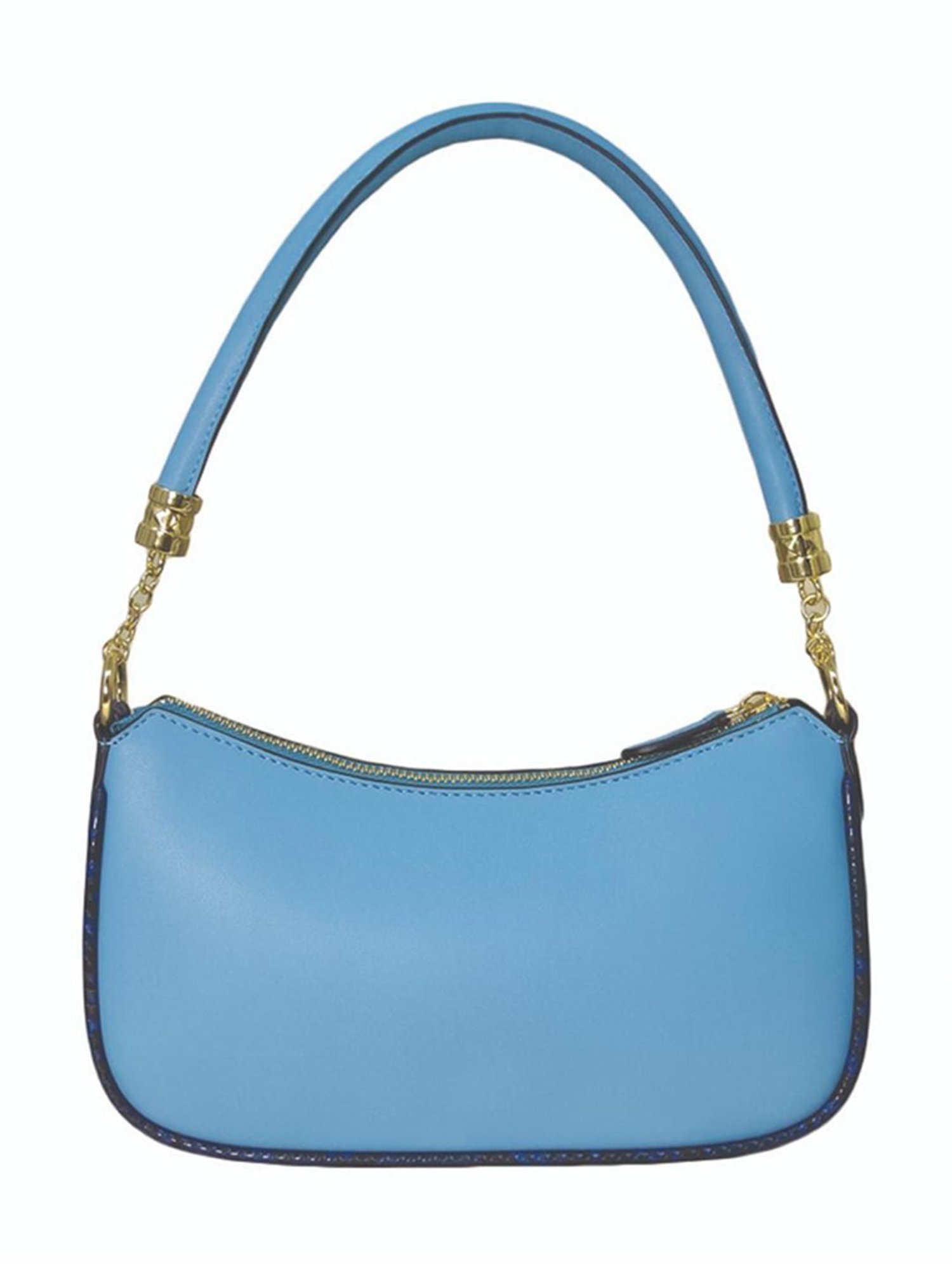 BELWABA Blue Textured Medium Shoulder Bag