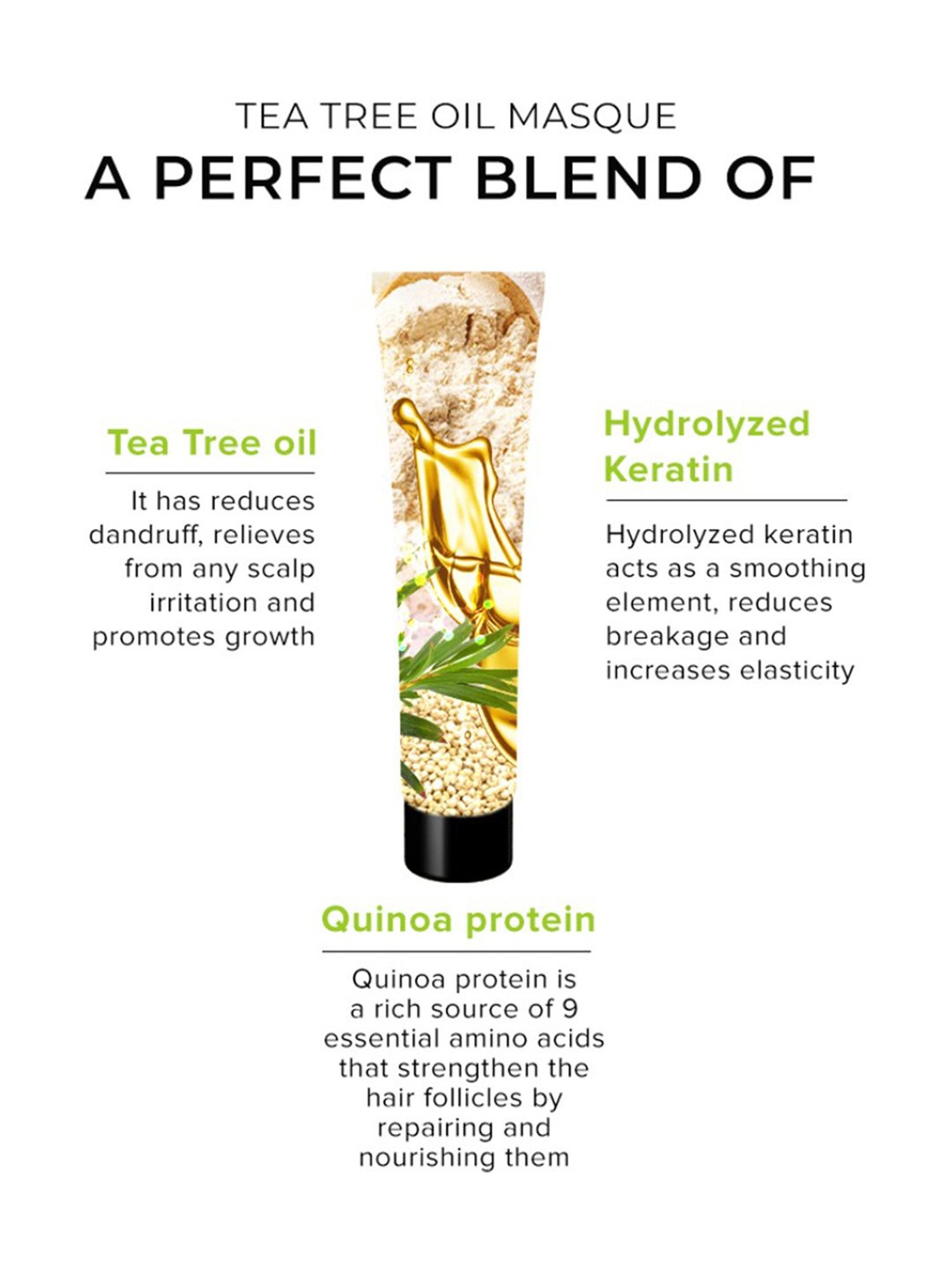 De Fabulous Tea Tree Oil Hair Masque - 75 ml