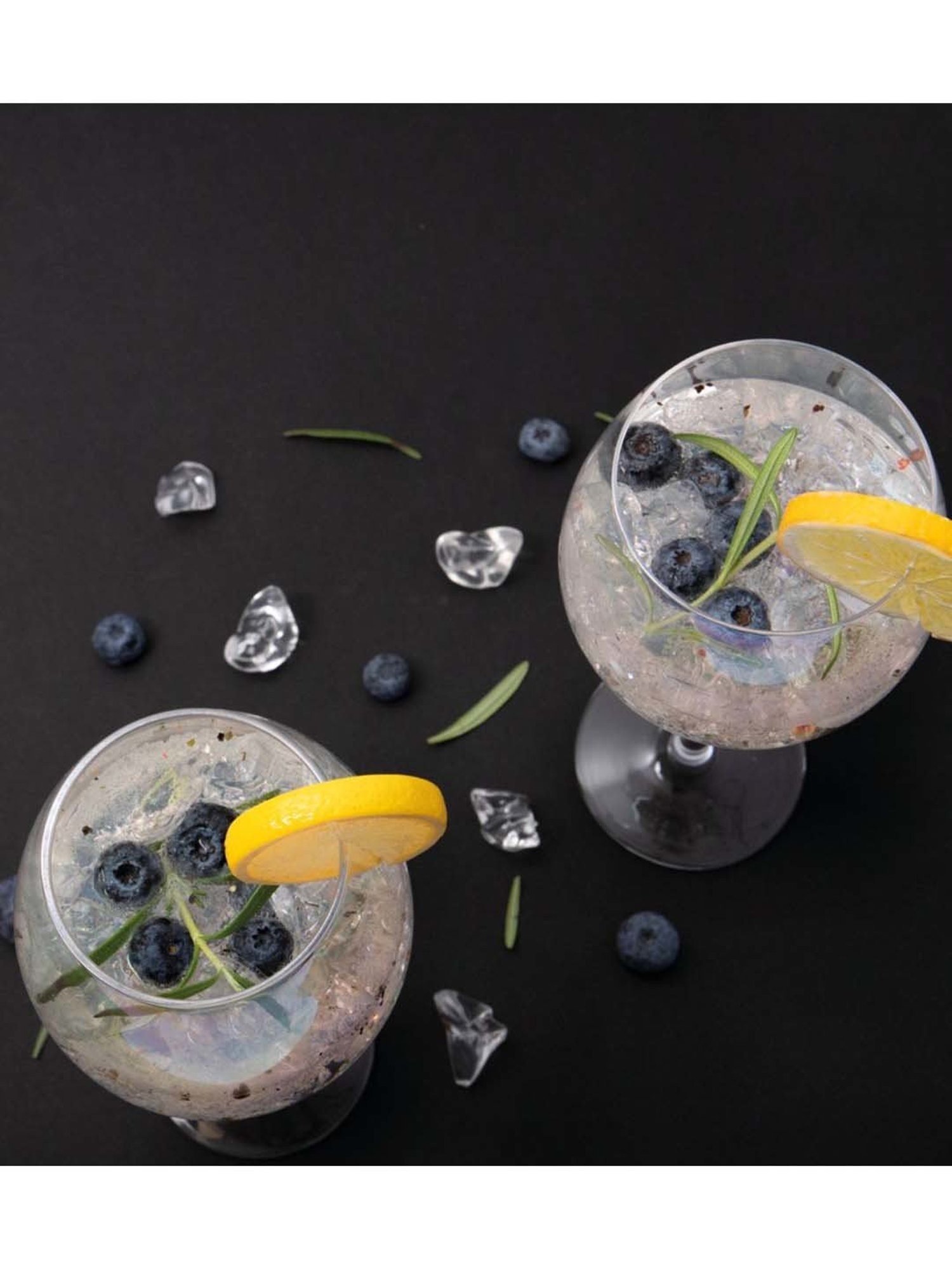 BarCraft Multicolor Glass Gin Tumbler (0.5 L) - Set of 2