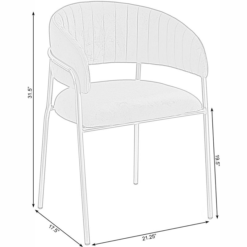 Bold Tones Modern Red Velvet Fabric Upholstered Accent Arm Chair with Gold Metal Legs