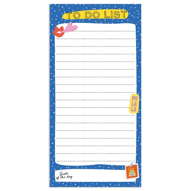 Undated 4" x 8" Blue La La Magnet List Pad - The Time Factory