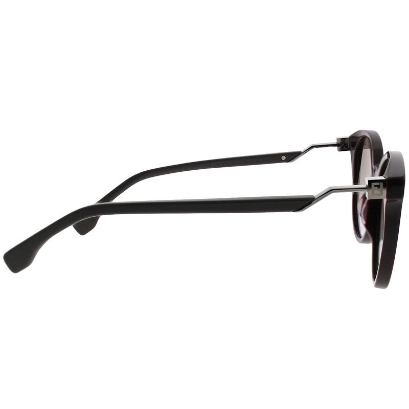Fendi  S85 QR Womens Round Sunglasses Burgundy 52mm
