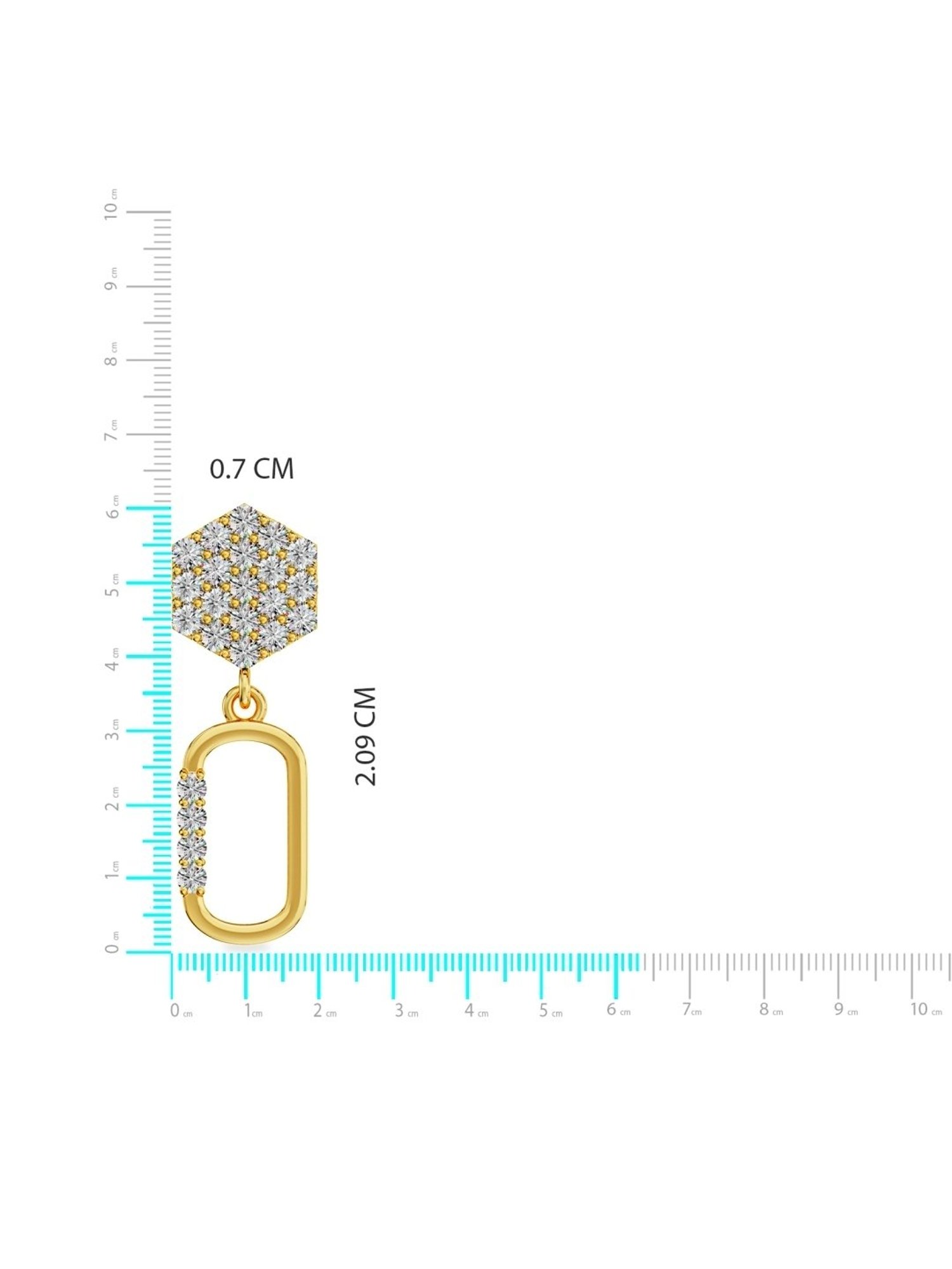 Joyalukkas Gold 22K Sparkling Snowy-Sway Dangler Earrings for Women