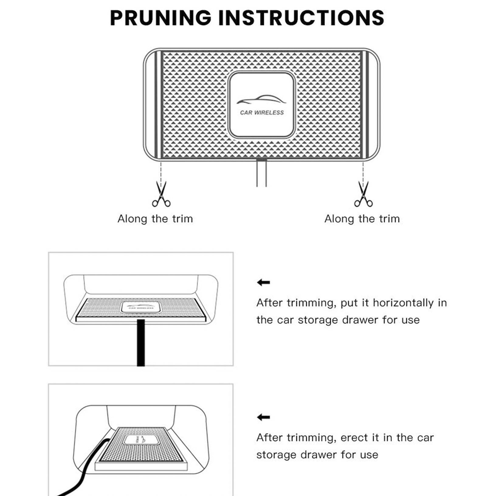 QI wireless Car phone charger fast charging pad mat for iPhone samsung universal