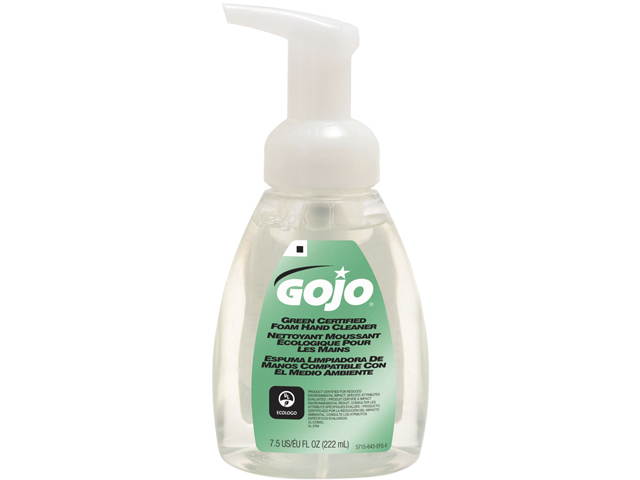 GOJO 5715-06 Green Certified Foam Hand Cleaner - 7.5 fl oz Foamer Bottle w/ Pump