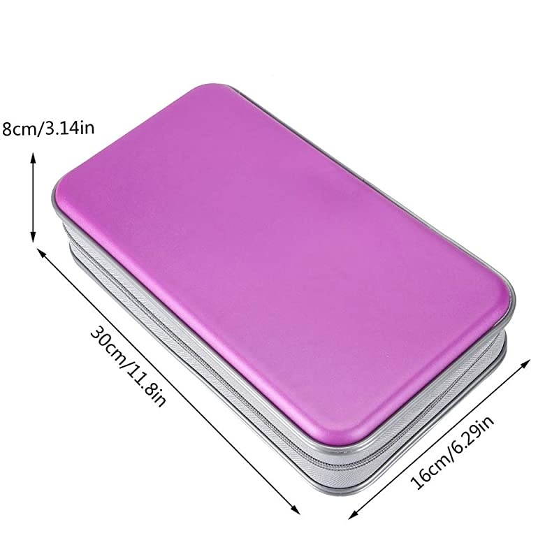 80 Capacity Heavy Duty CDDVD Wallet Binder Storage Case Bag Holder Booklet Purple