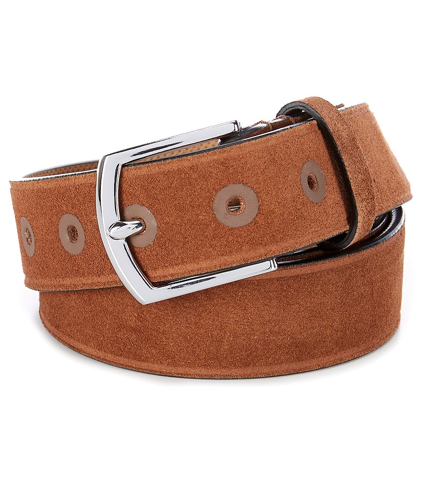 Cole Haan Woodbury Cut Suede Suede Belt