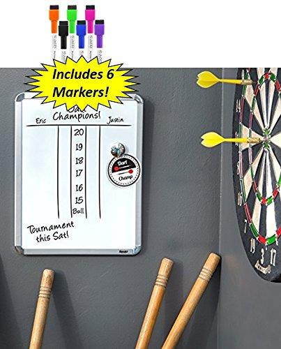 Magnetic 11&rsquo;&rsquo; x 14&rsquo;&rsquo; Dry Erase Whiteboard. Includes 6 Magnetic Dry Erase Markers, Assorted Colors. Great For Fridge, Locker, and More!